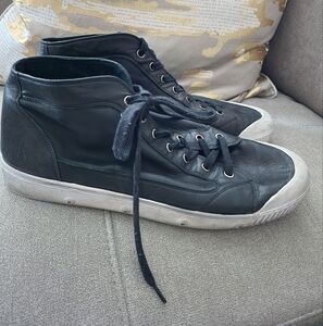 SPRING COURT Mens High Top Lambskin Leather Sneaker Shoe Sz 45 / 11.5 12